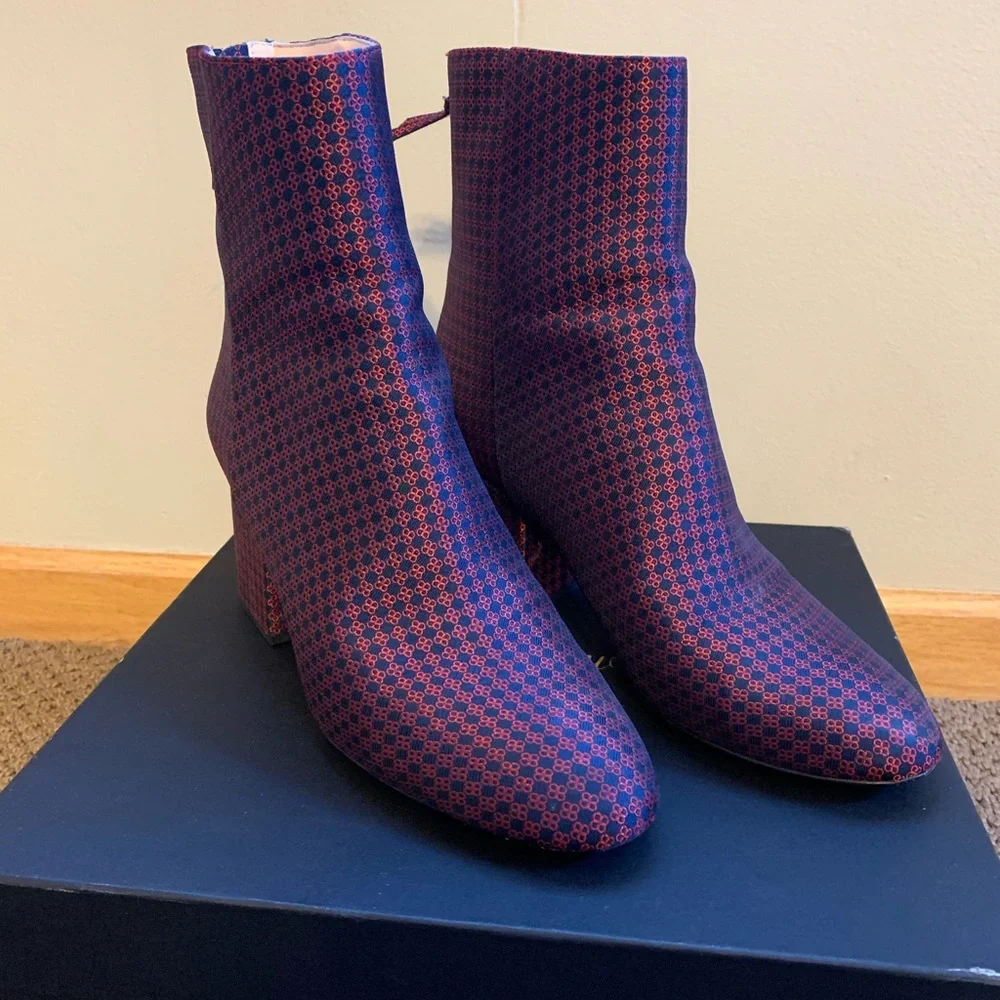 J.crew Silk tie print Sadie Boots - Picture 3 of 4